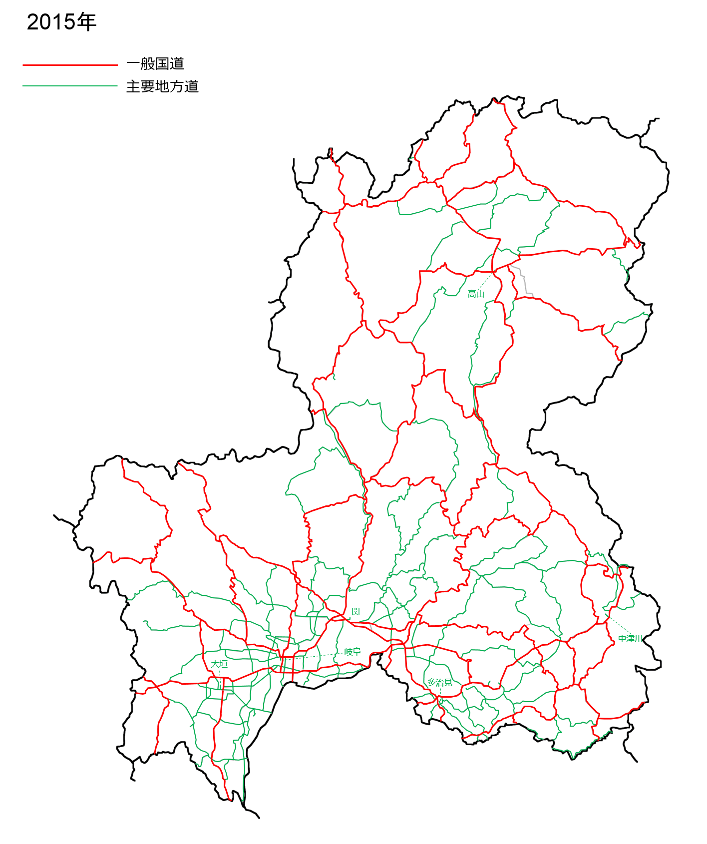 国道・県道路線の変遷 岐阜県 - 机上の道を辿る